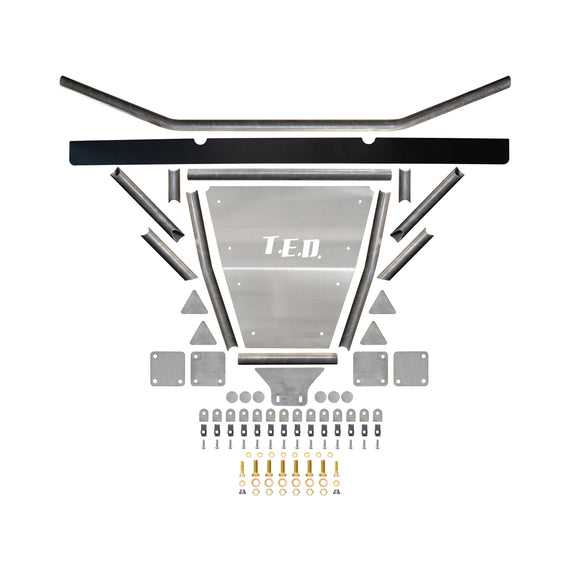 TE Designs 99-06 Front bumper kit pieces, tubing, aluminum skid, and hardware
