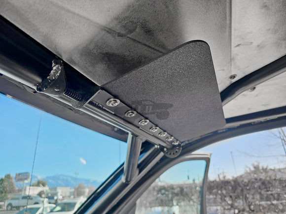 Heavy duty adjustable, spring loaded sun visor kit for offroad