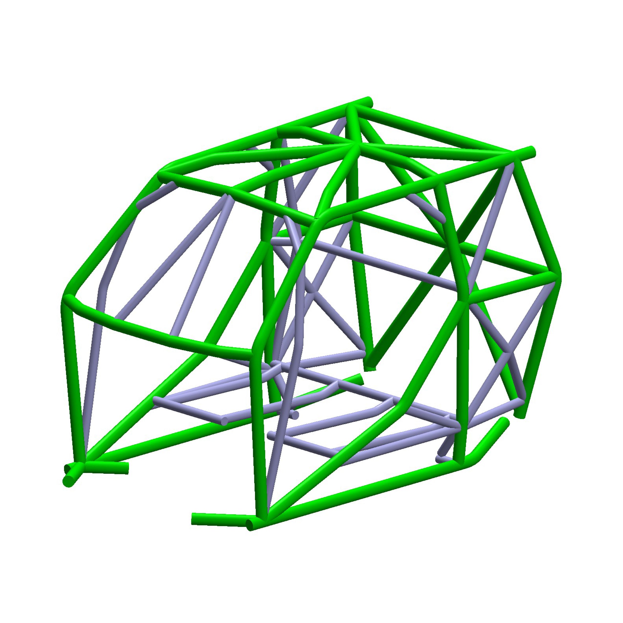 First Gen Toyota Tacoma Roll Cage WIY Kit Diagram