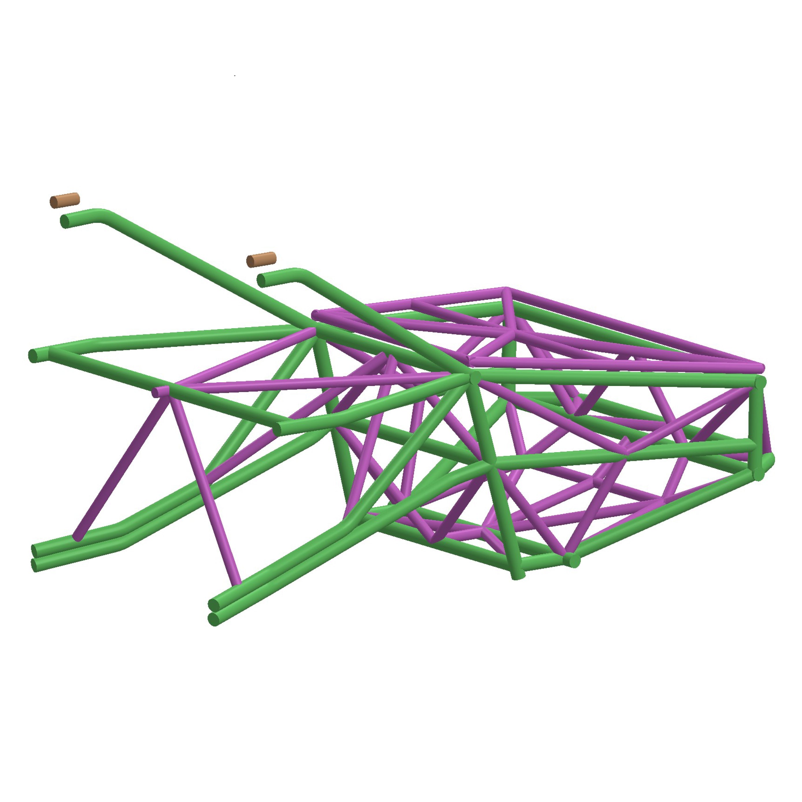 TRA-0045, 95-04 Toyota Tacoma Access / Extra Cab Back Half Weld It Yourself Kit, Tubing Diagram